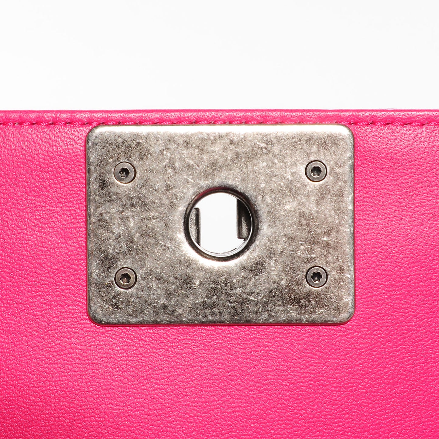 Lambskin Quilted New Medium Boy Flap Fuchsia