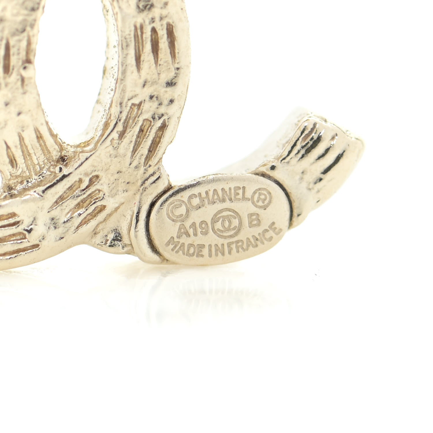 Chanel Crystal CC Earrings Gold 4 of 5