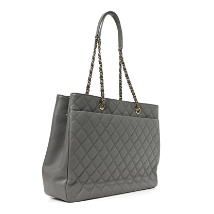 Chanel Caviar Quilted Large Classic Shopping Tote Grey 2 of 9