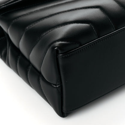 Saint Laurent Calfskin Y Quilted Monogram Small Loulou Chain Satchel Black 9 of 10