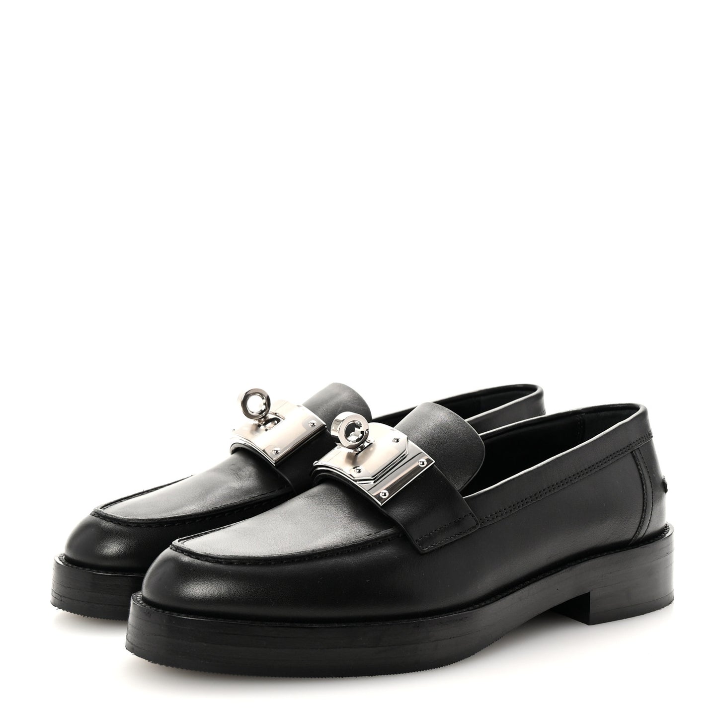 Calfskin Womens Hot Loafer 36.5 Black