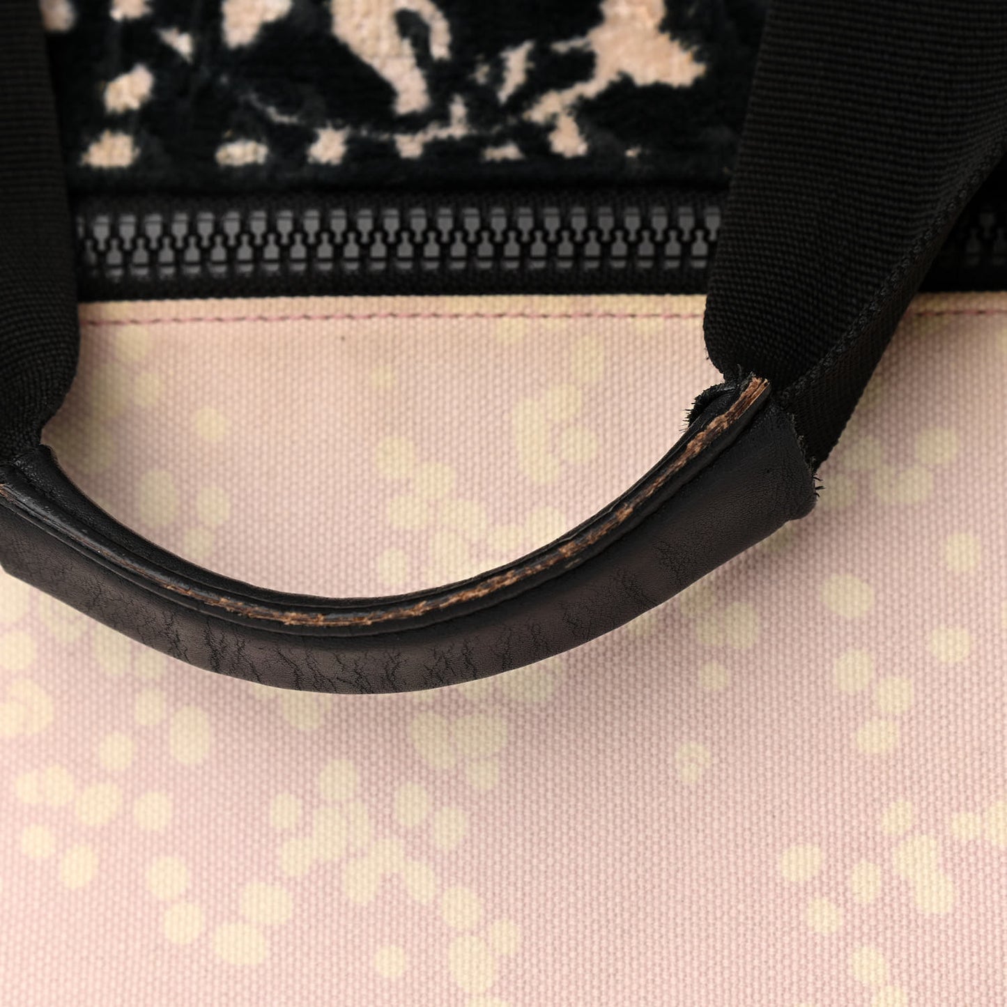 Terry Cotton Canvas Printed Large CC Tote Pale Pink