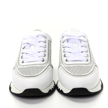 Hermes Perforated Calfskin Goatskin Bi-Color Womens C-Addict Sneakers 36.5 Black White 2 of 11