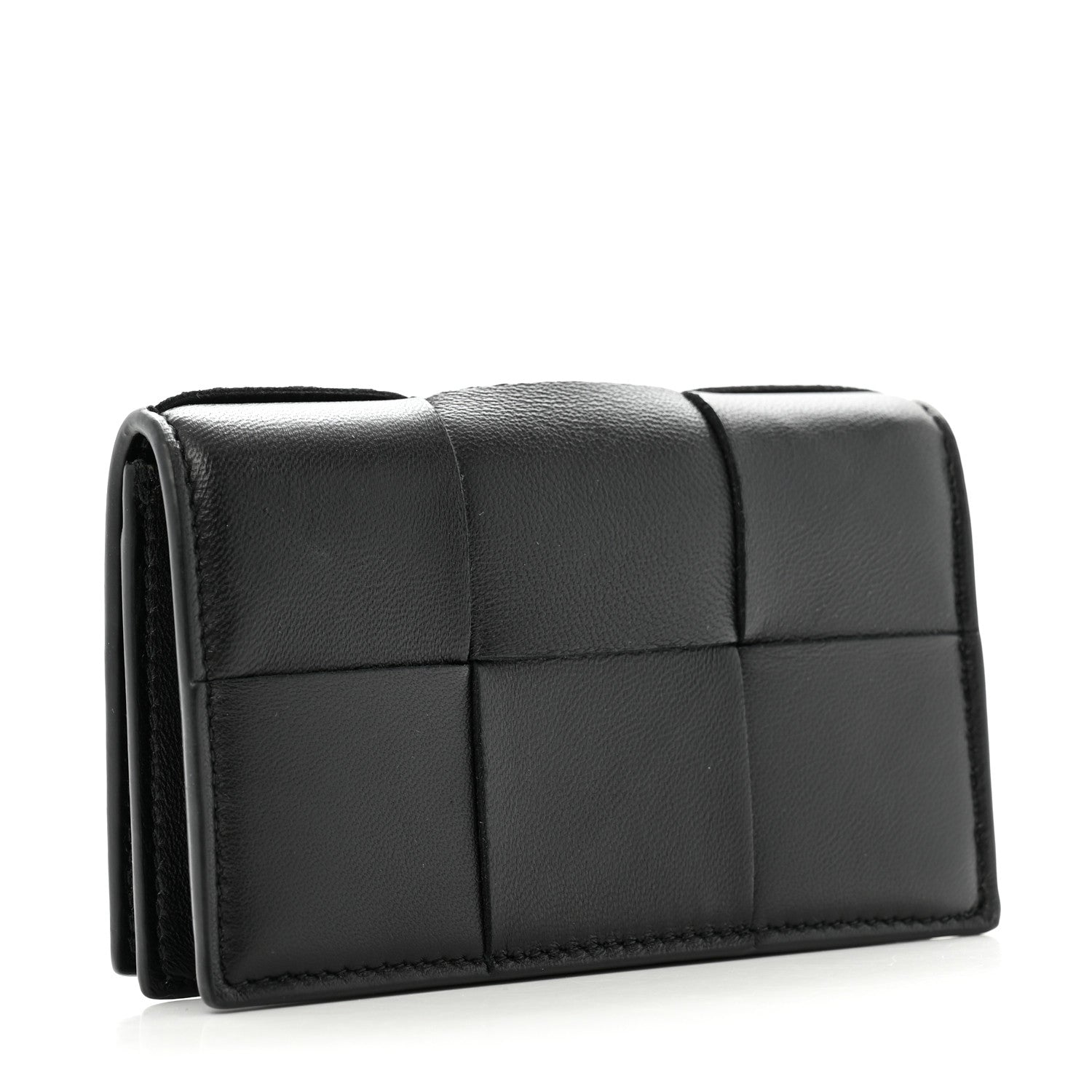 Bottega Veneta Nappa Maxi Intrecciato Card Holder Wallet Black 3 of 6
