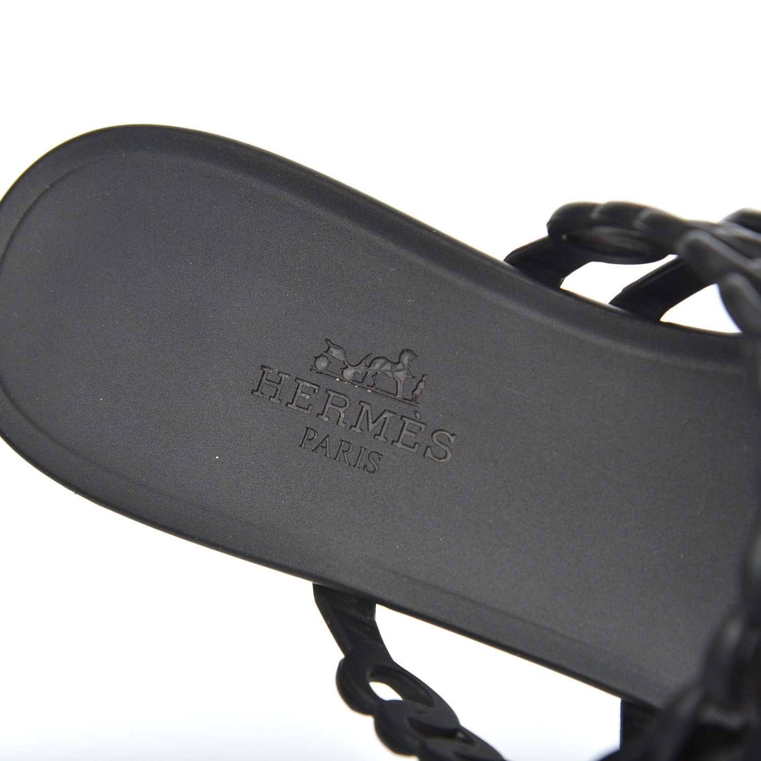 Hermes Rubber Chaine d'Ancre Nude Sandals 36 Black 7 of 16