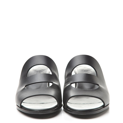 Hermes Calfskin Mona Sandals 35.5 Black 2 of 11