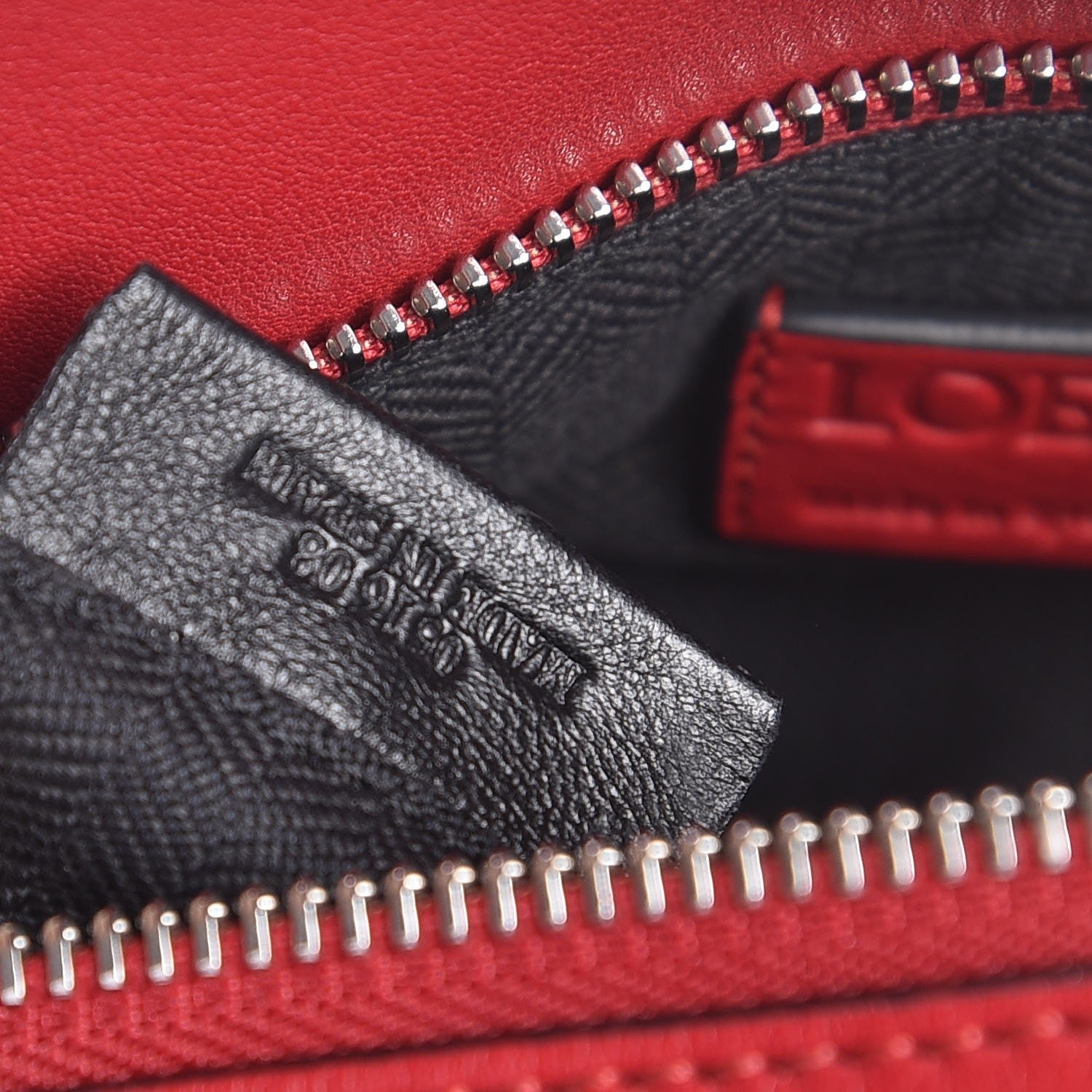 Loewe Calfskin Puzzle Bag Red 7 of 8