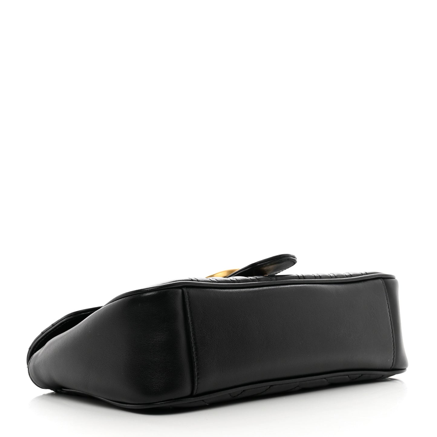 Calfskin Matelasse Small GG Marmont Shoulder Bag Black