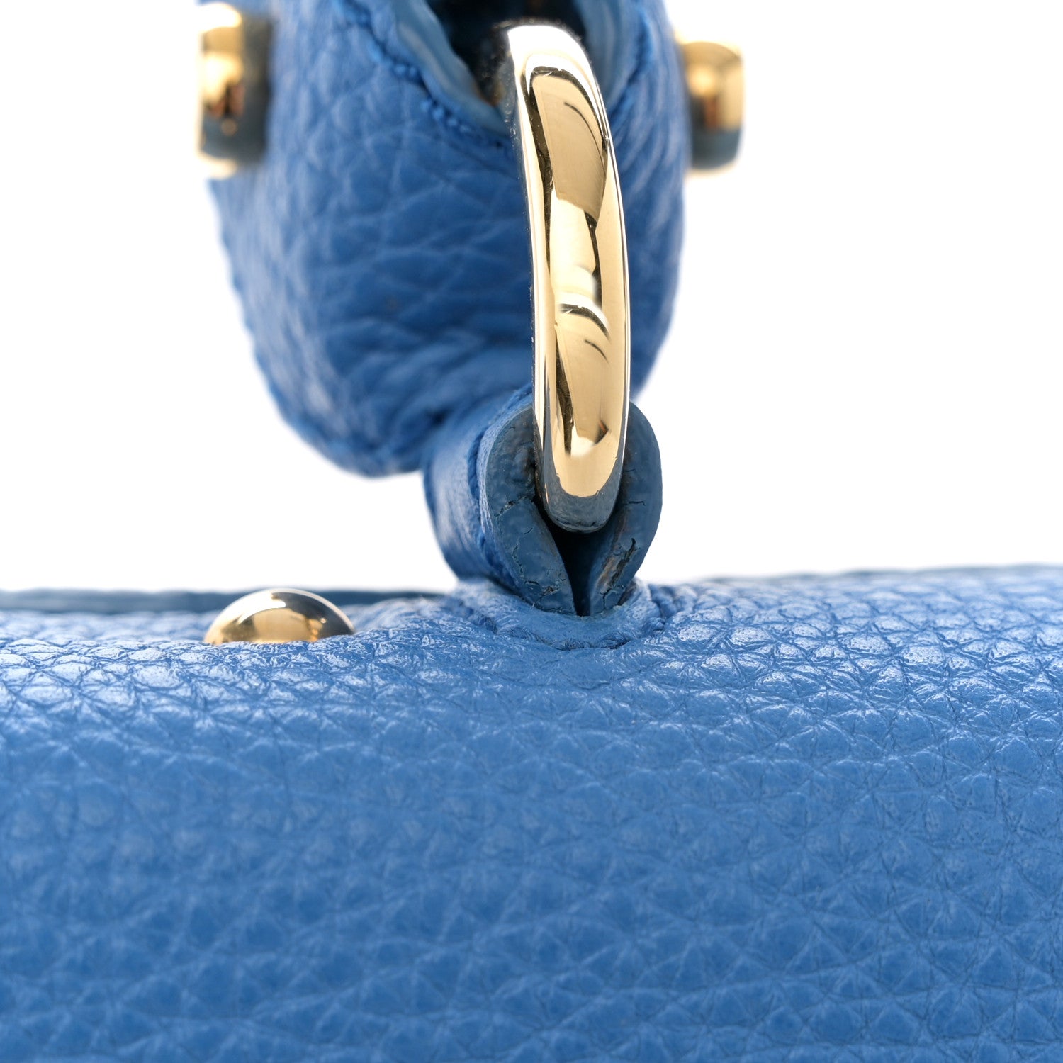 Salvatore Ferragamo Grained Calfskin Sofia Satchel Blue 12 of 14