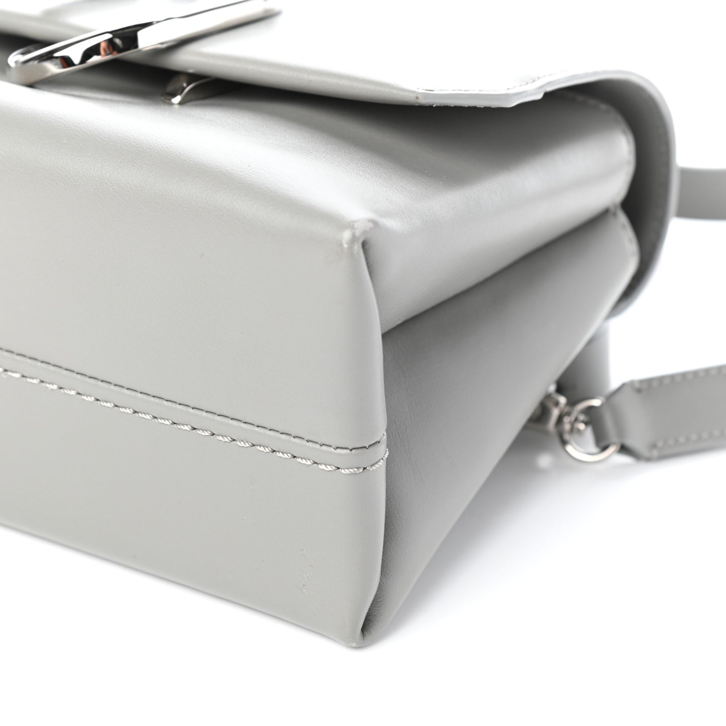 Smooth Calfskin Mini Alix Top Handle Satchel Cement