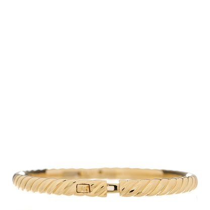 David Yurman 18K Yellow Gold 4.5mm Sculpted Cable Bracelet 3 of 5