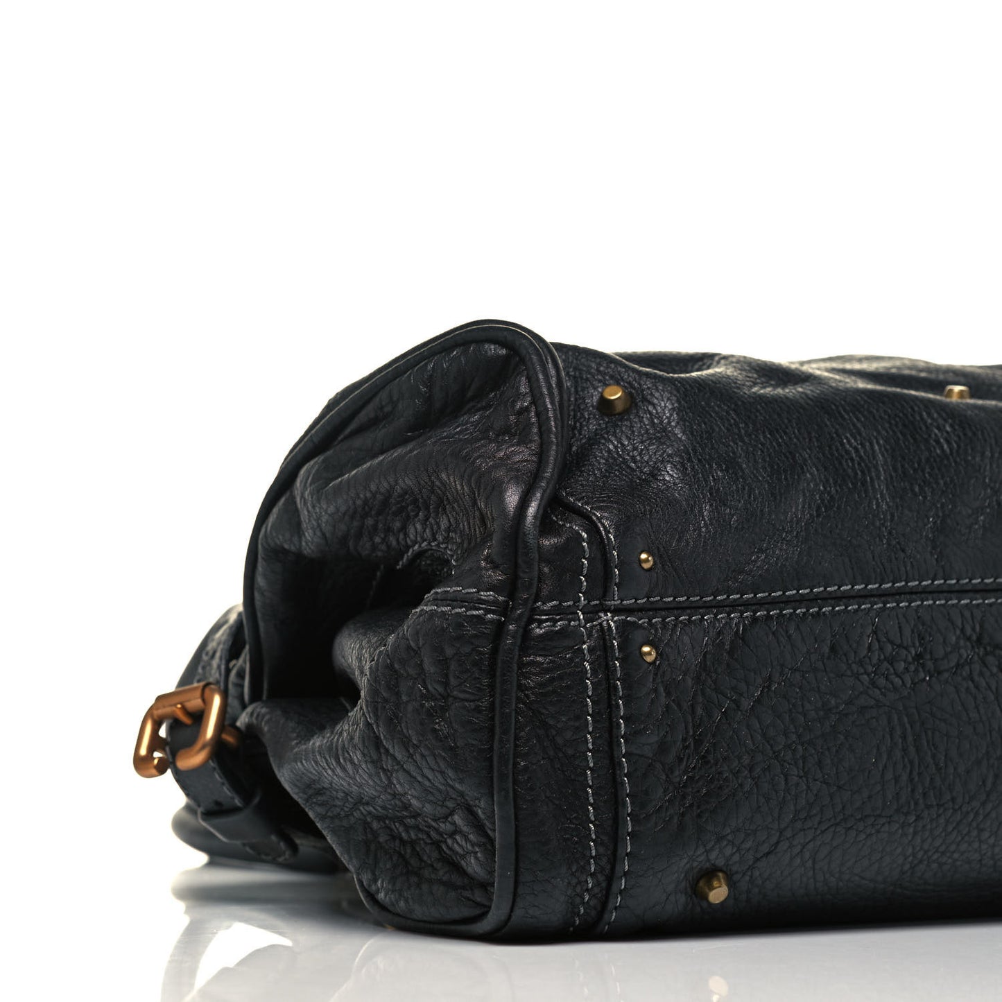 Calfskin Medium Paddington Satchel Black