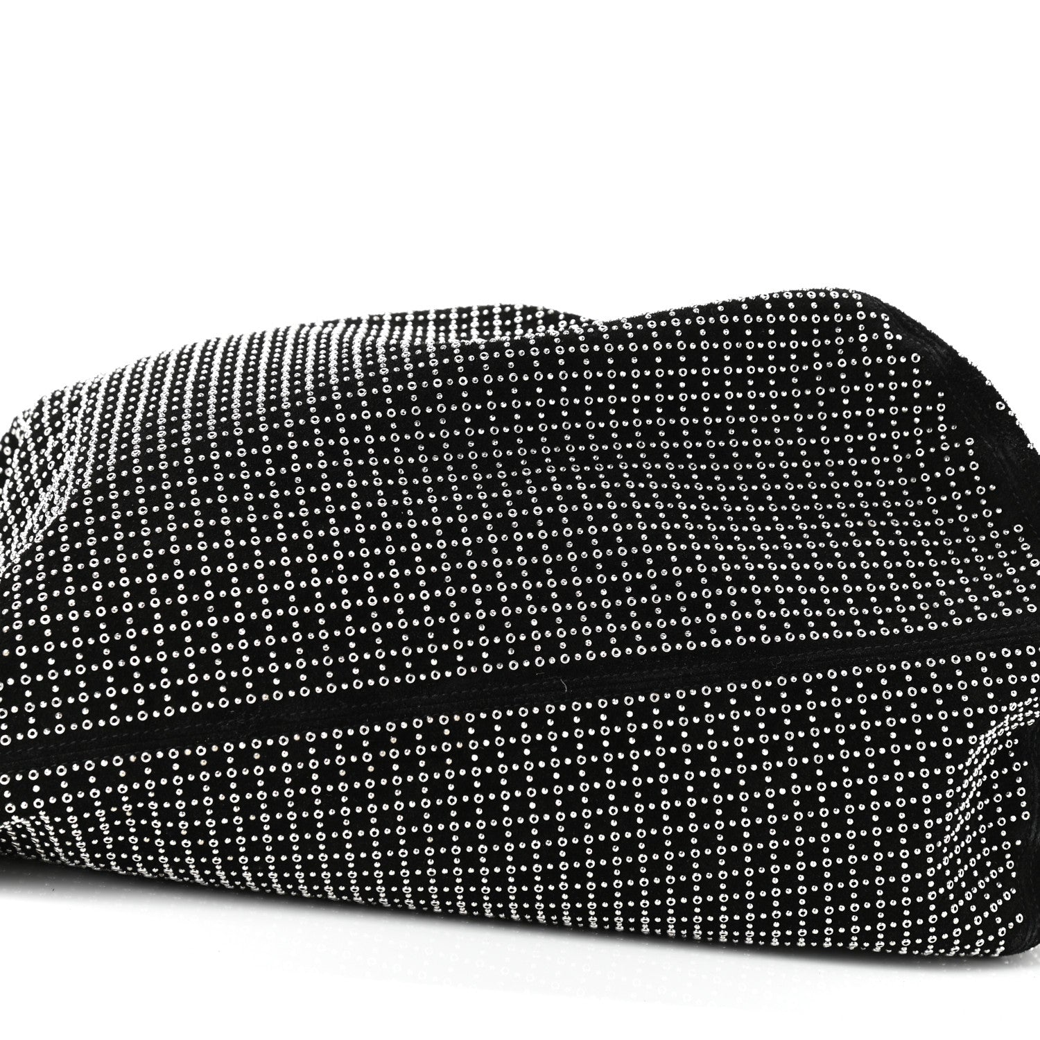 Saint Laurent Suede Studded Hobo Bag Black 9 of 10
