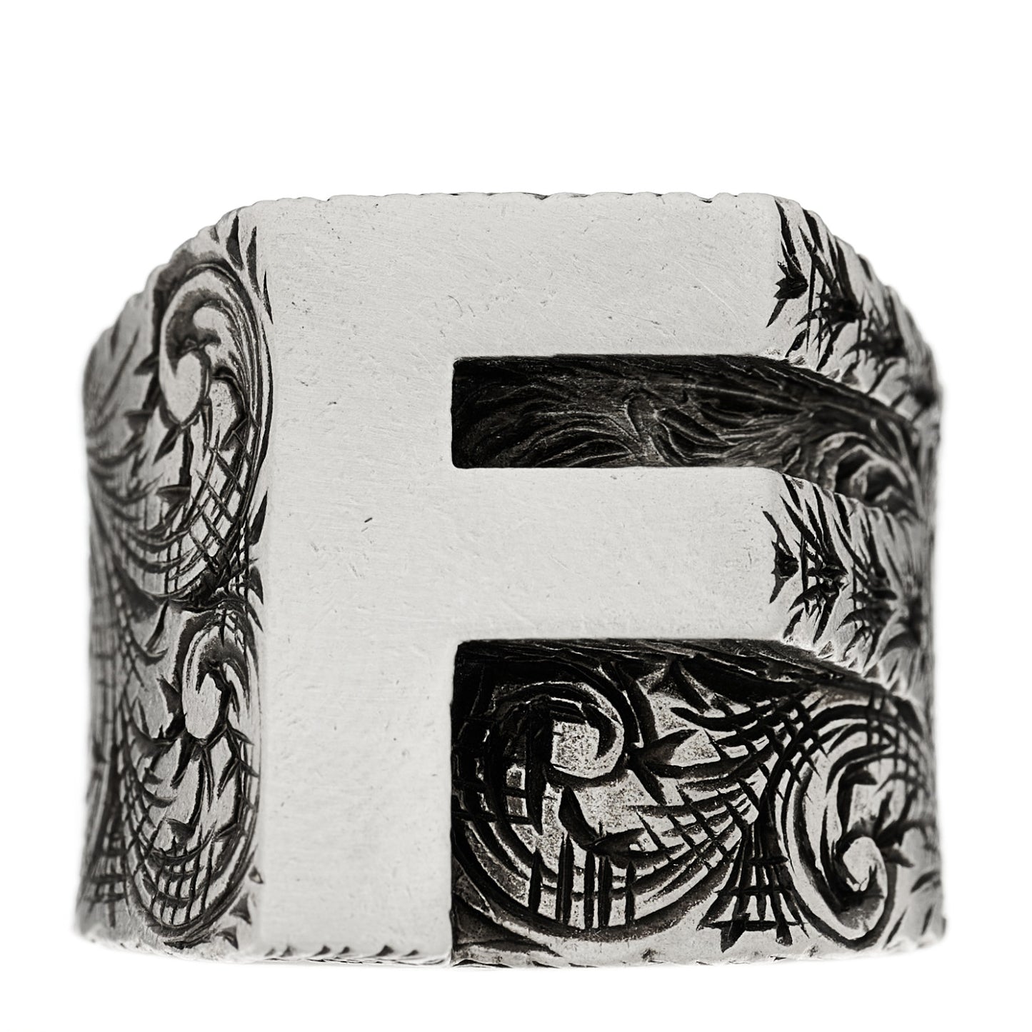 Sterling Silver Letter F Ring 63 10.25