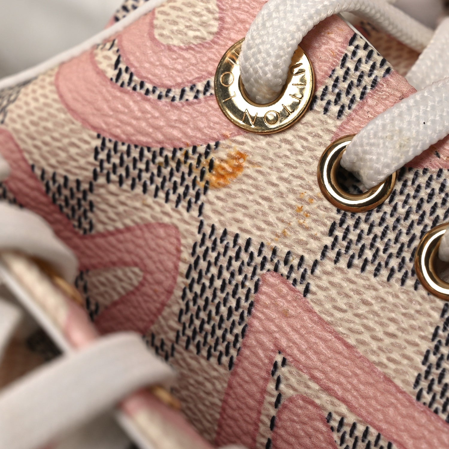 Louis Vuitton Damier Azur Tahitienne Bora Bora Sneakers 40 Rose Ballerine 11 of 12