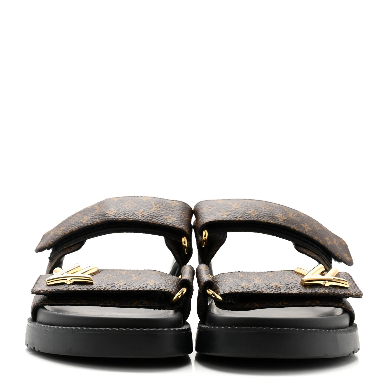 Louis Vuitton Monogram LV Flat Sandals 37.5 2 of 9