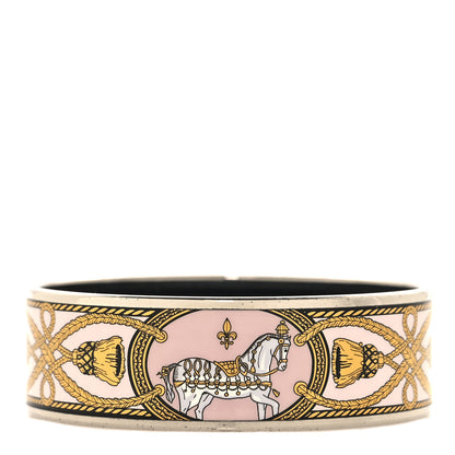 Hermes Enamel Printed Wide Grand Apparat Bracelet 70 1 of 5