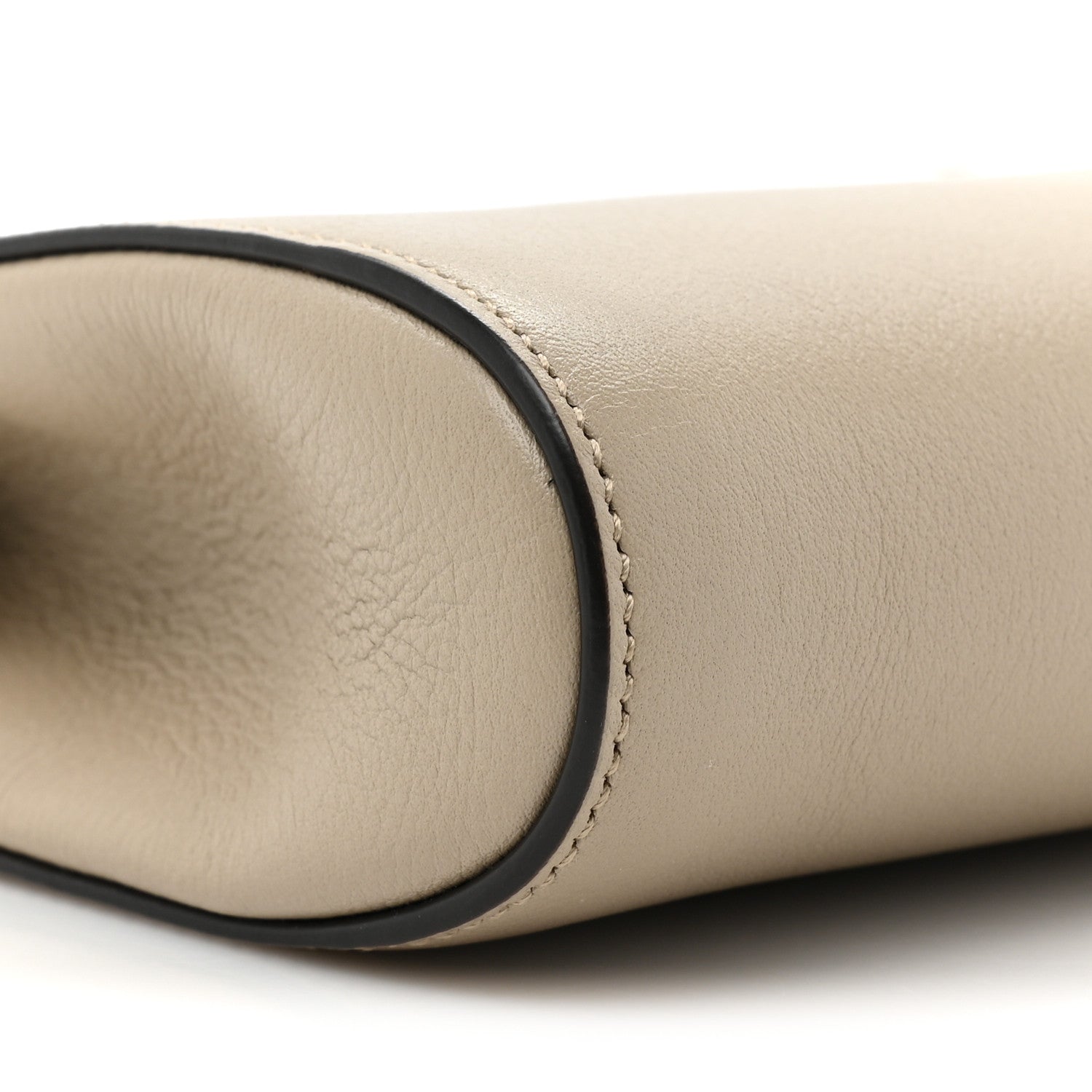 Gucci Wonka Grain Calfskin Diana Bamboo Clutch With Chain Oatmeal 9 of 10