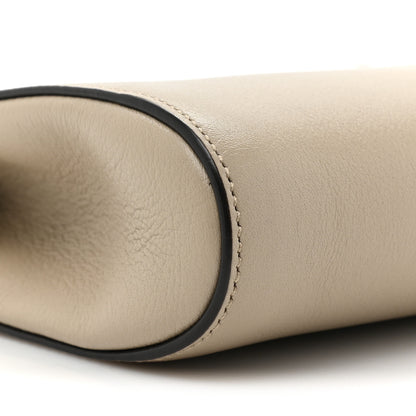 Gucci Wonka Grain Calfskin Diana Bamboo Clutch With Chain Oatmeal 9 of 10