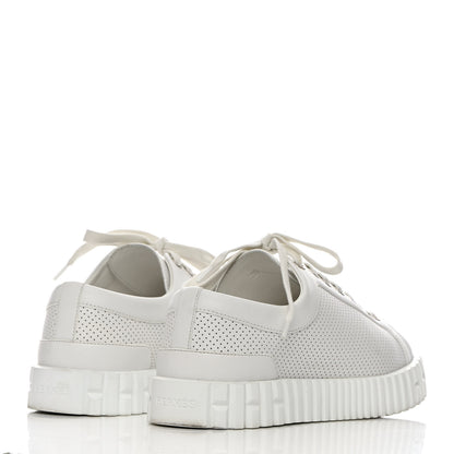 Hermes Perforated Calfskin Cross Sneakers 36 White 4 of 12