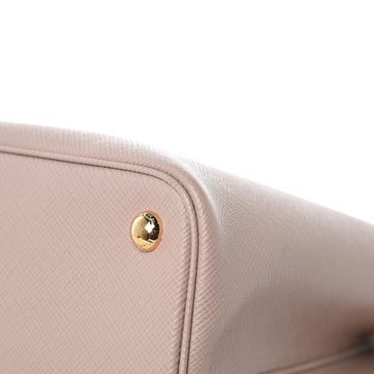 Prada Saffiano Cuir Medium Double Bag Cammeo Rosa 9 of 11