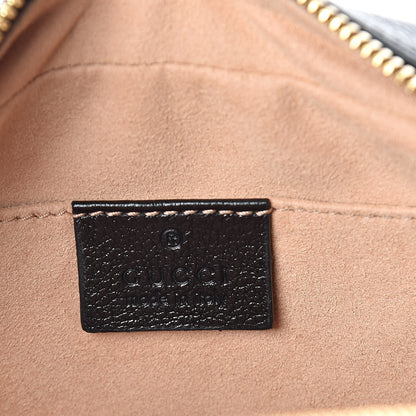 Gucci Monogram Matelasse Diagonal Small GG Marmont Chain Shoulder Bag Beige Black 6 of 9