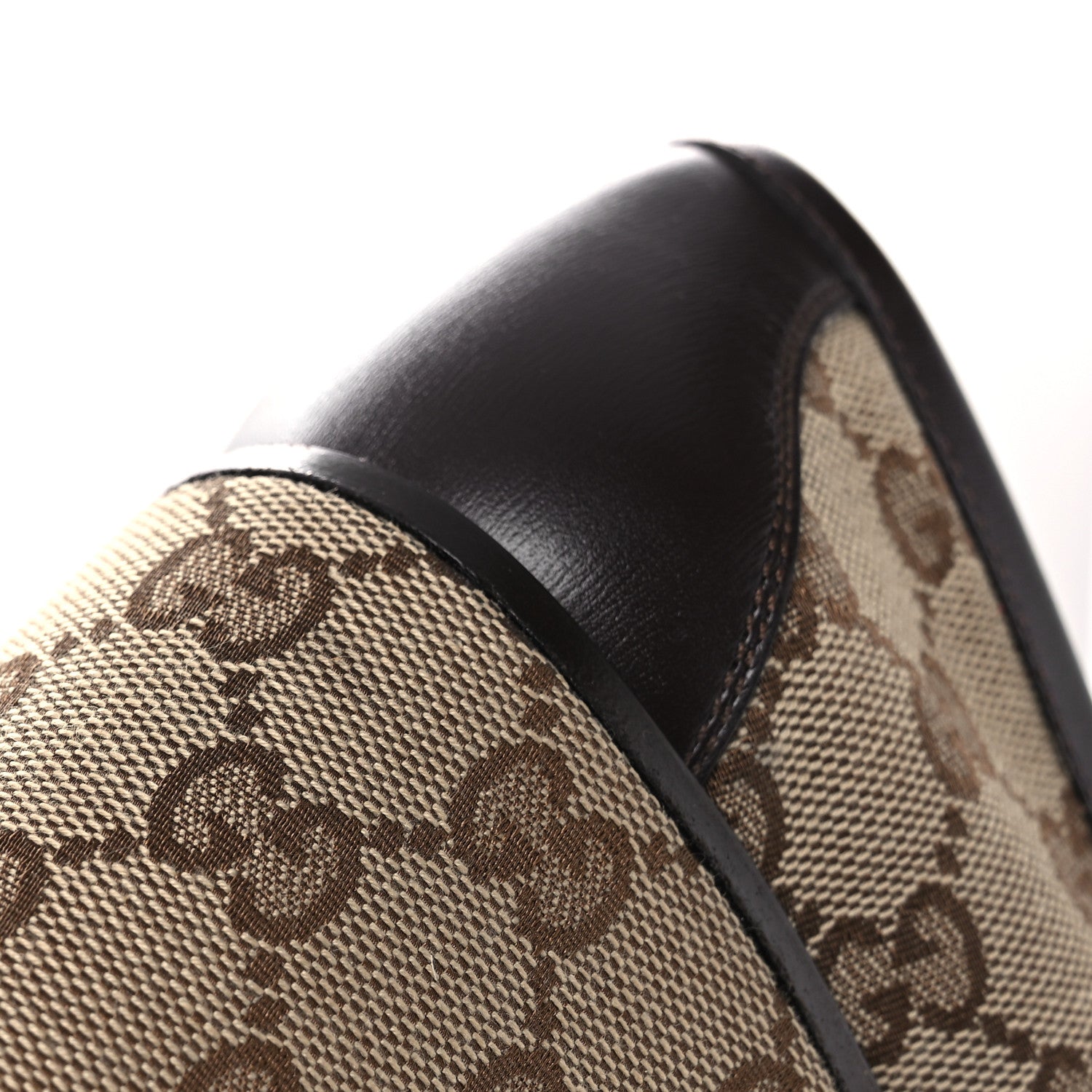 Gucci Canvas GG Monogram Horsebit Calfskin Womens Horsebit Platform Loafers 38.5 Beige Ebony 12 of 13