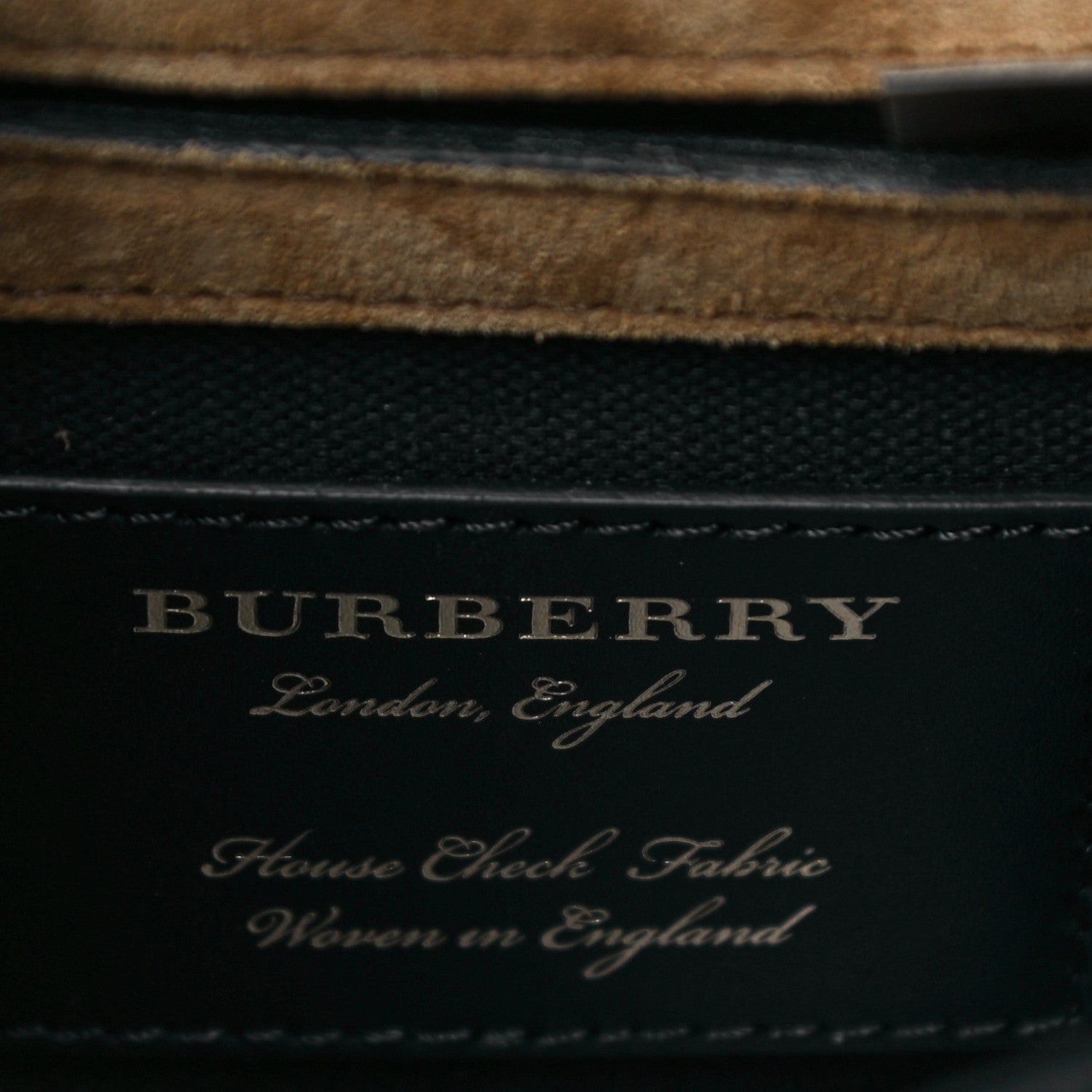 Burberry Derby Calfskin House Check Small Macken Crossbody Bag Black 6 of 13
