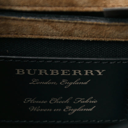 Burberry Derby Calfskin House Check Small Macken Crossbody Bag Black 6 of 13