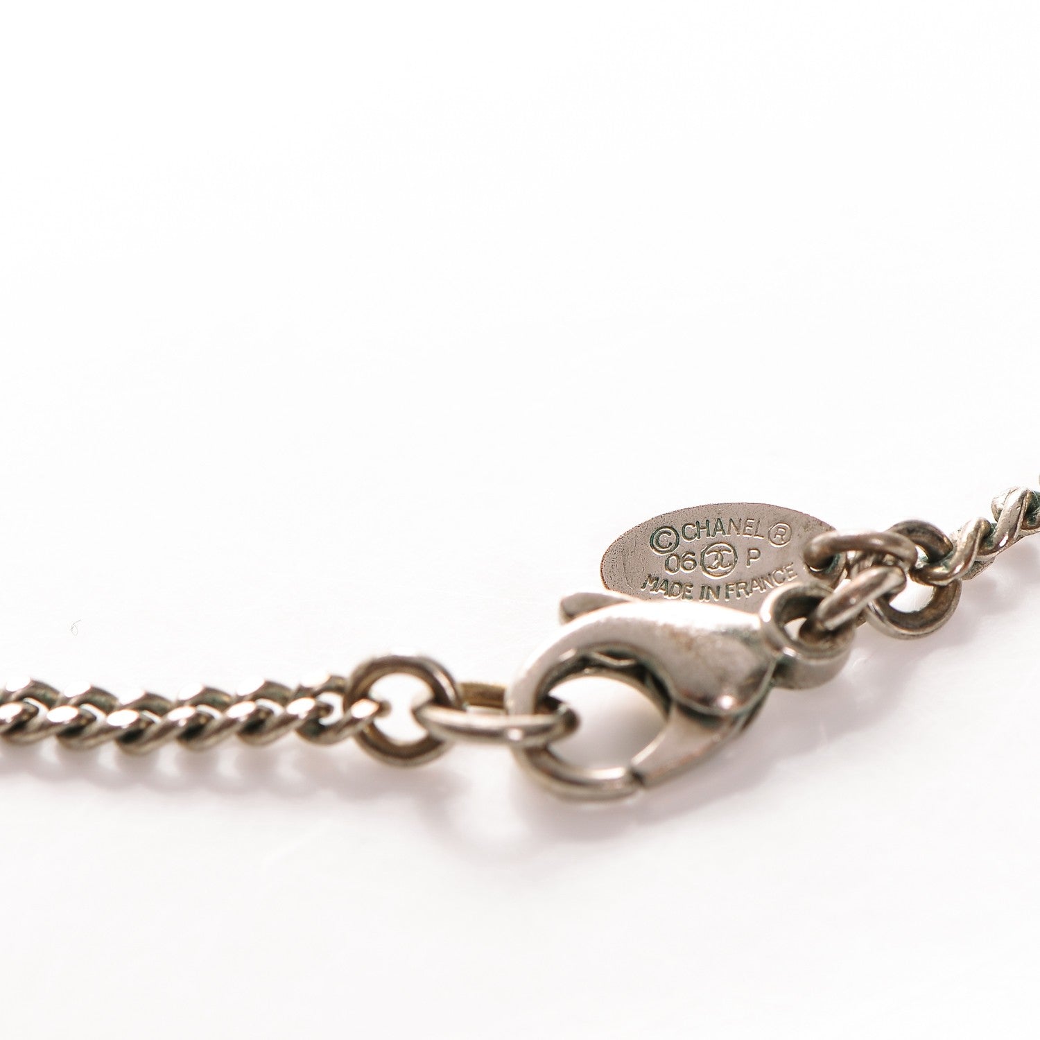 Chanel CC Coco Mademoiselle Coin Necklace Silver 4 of 4