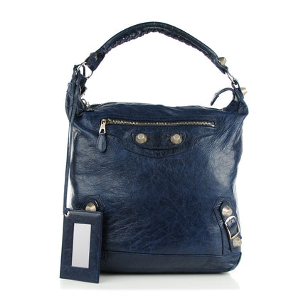 Balenciaga Agneau Giant 21 Silver Hardware Day Hobo Marine 1 of 7
