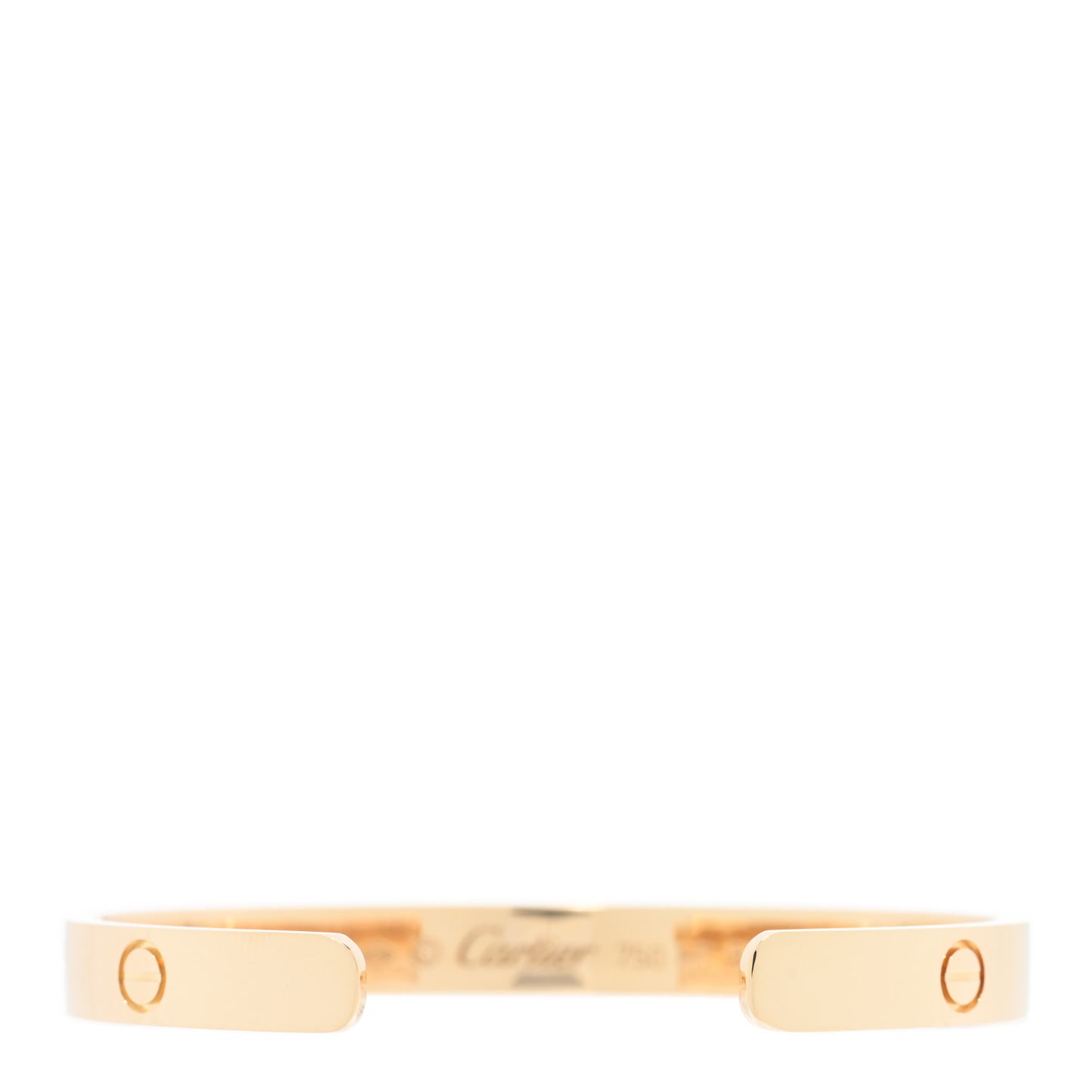18K Yellow Gold LOVE Cuff Bracelet 17
