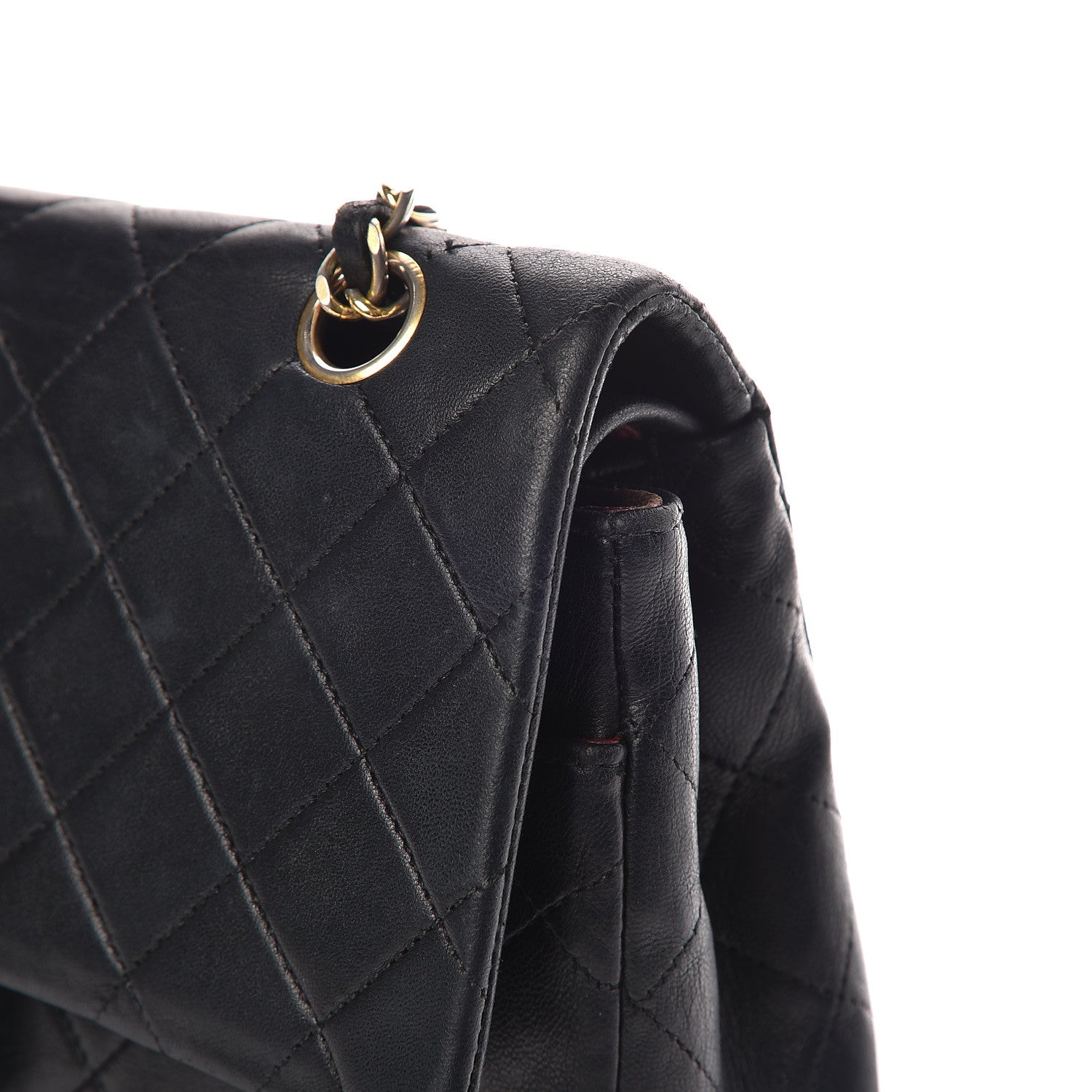 Chanel Lambskin Quilted Medium Double Flap Black 21 of 27