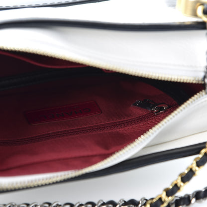 Chanel Aged Calfskin Quilted Small Gabrielle Hobo Black White 4 of 10