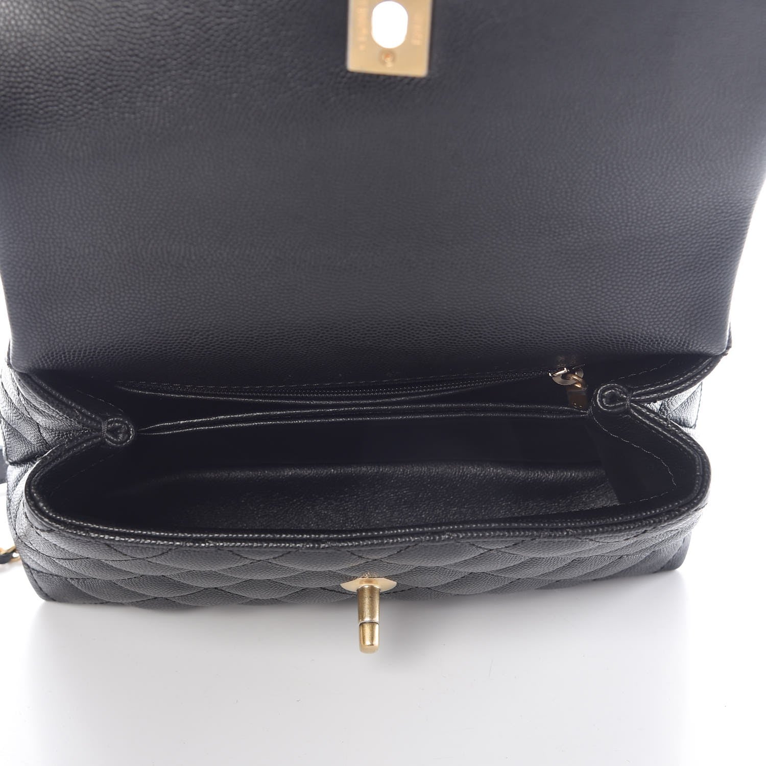 Chanel Caviar Lizard Quilted Mini Coco Handle Flap Black 5 of 8
