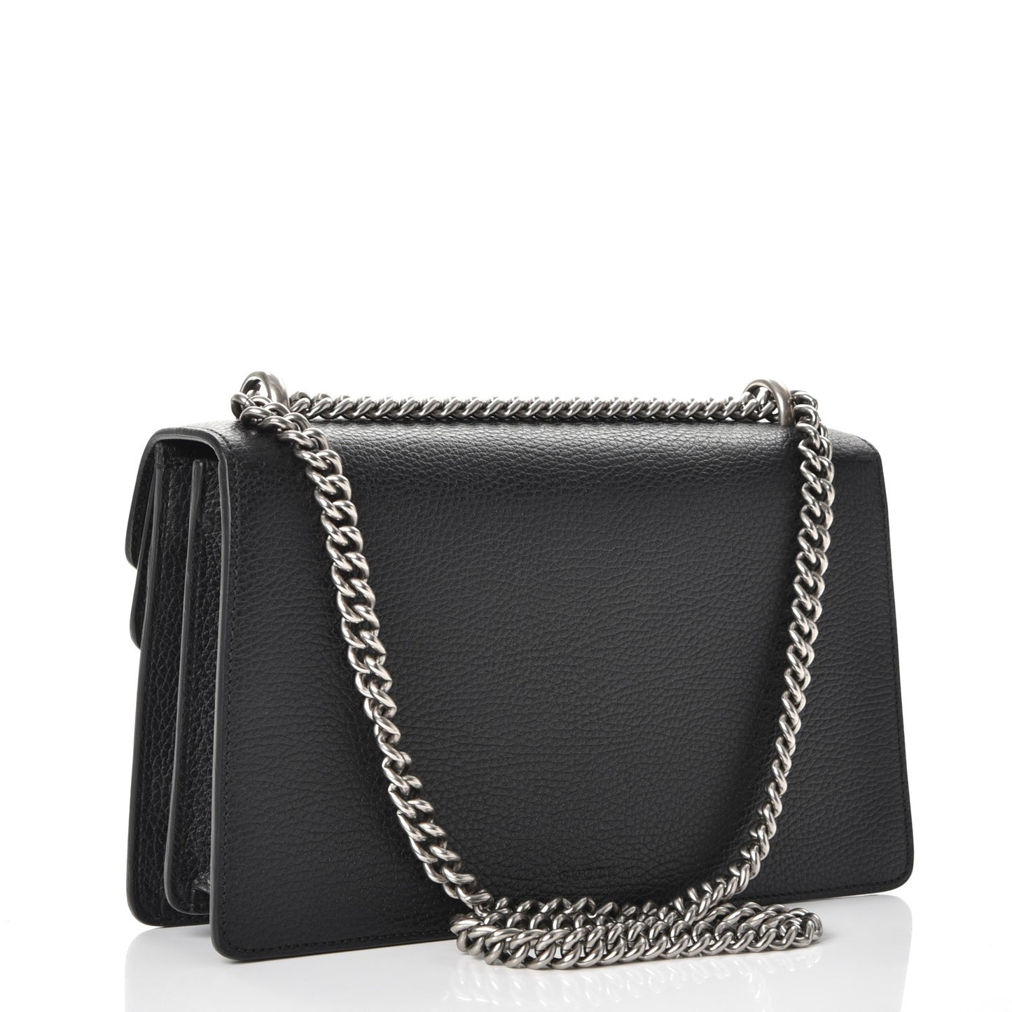 Pebbled Calfskin Small Dionysus Shoulder Bag Black