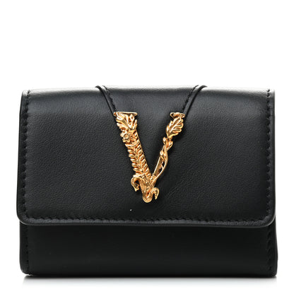 Versace Nappa Barocco Virtus Coin Purse Black 1 of 6
