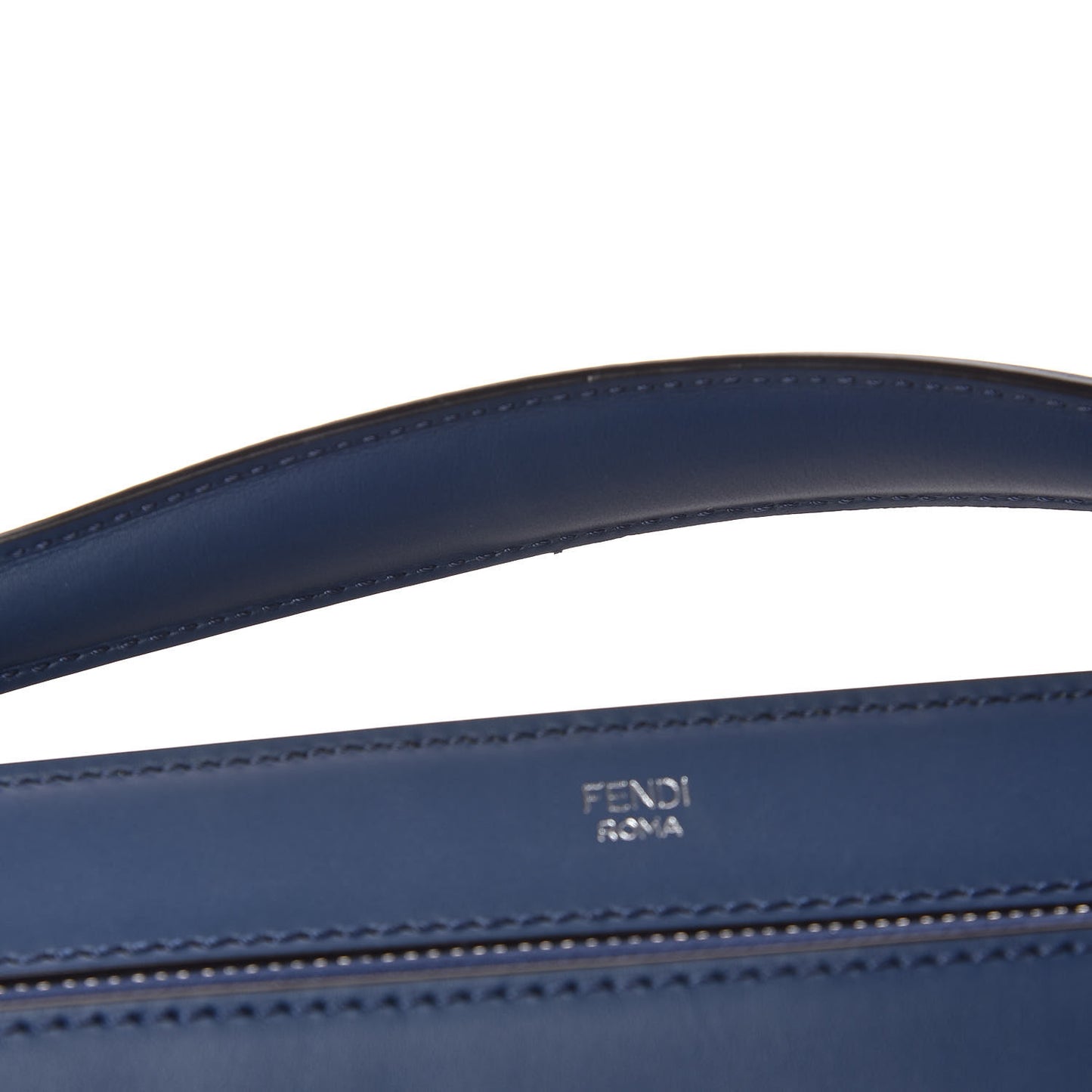 Calfskin Flowerland Studded Dotcom Satchel Blue