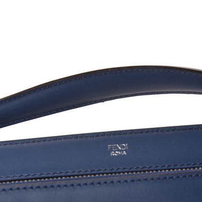 Fendi Calfskin Flowerland Studded Dotcom Satchel Blue 14 of 14