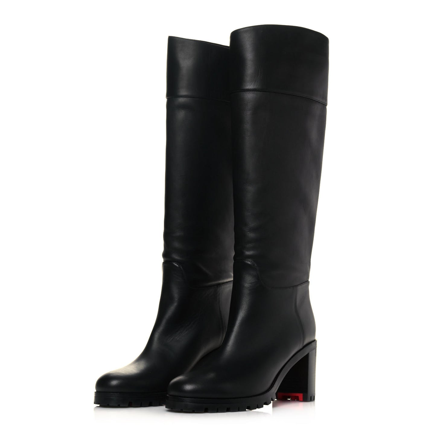 Calfskin Kari Lug 70 Boots 38.5 Black