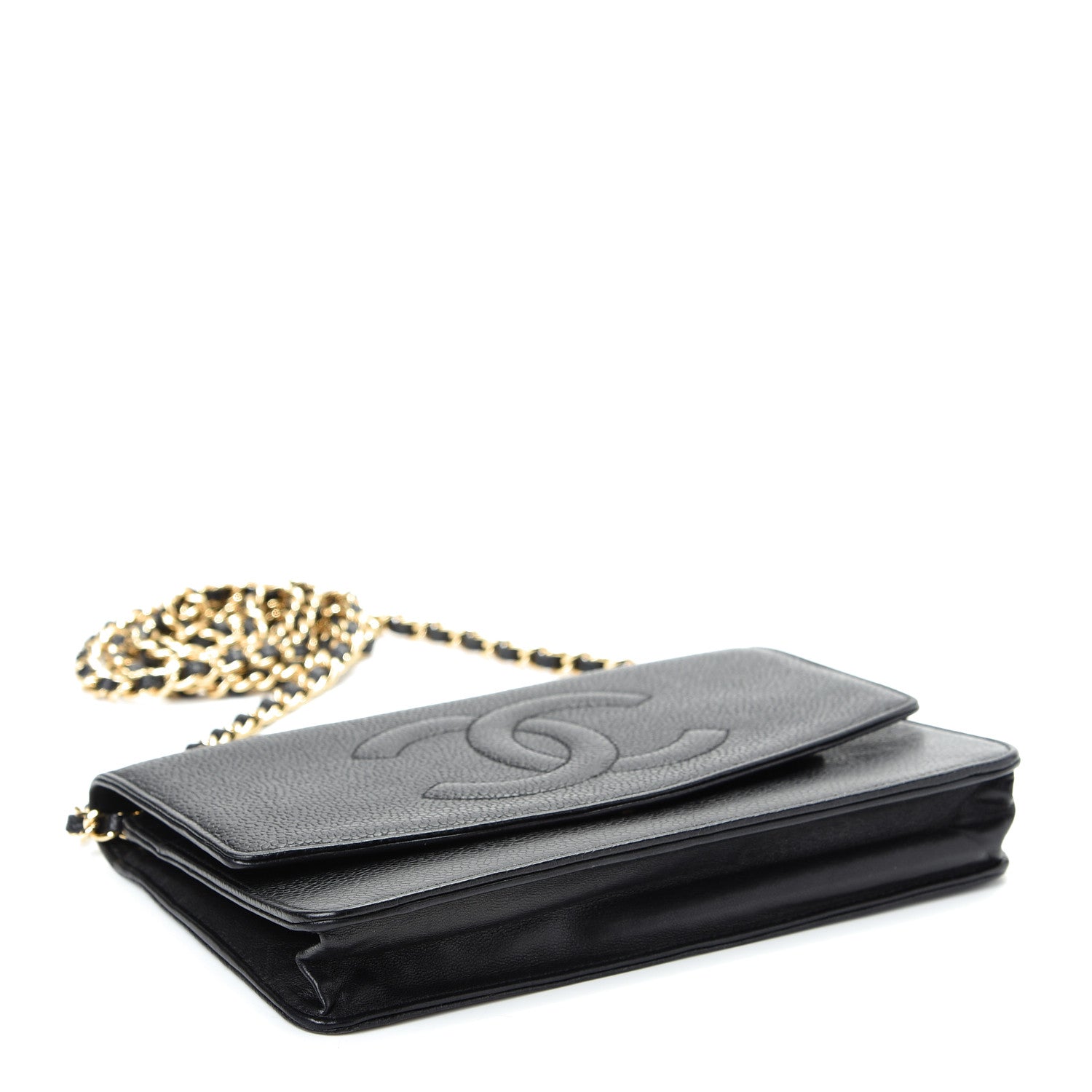 Chanel Caviar Timeless CC Wallet On Chain WOC Black 4 of 11