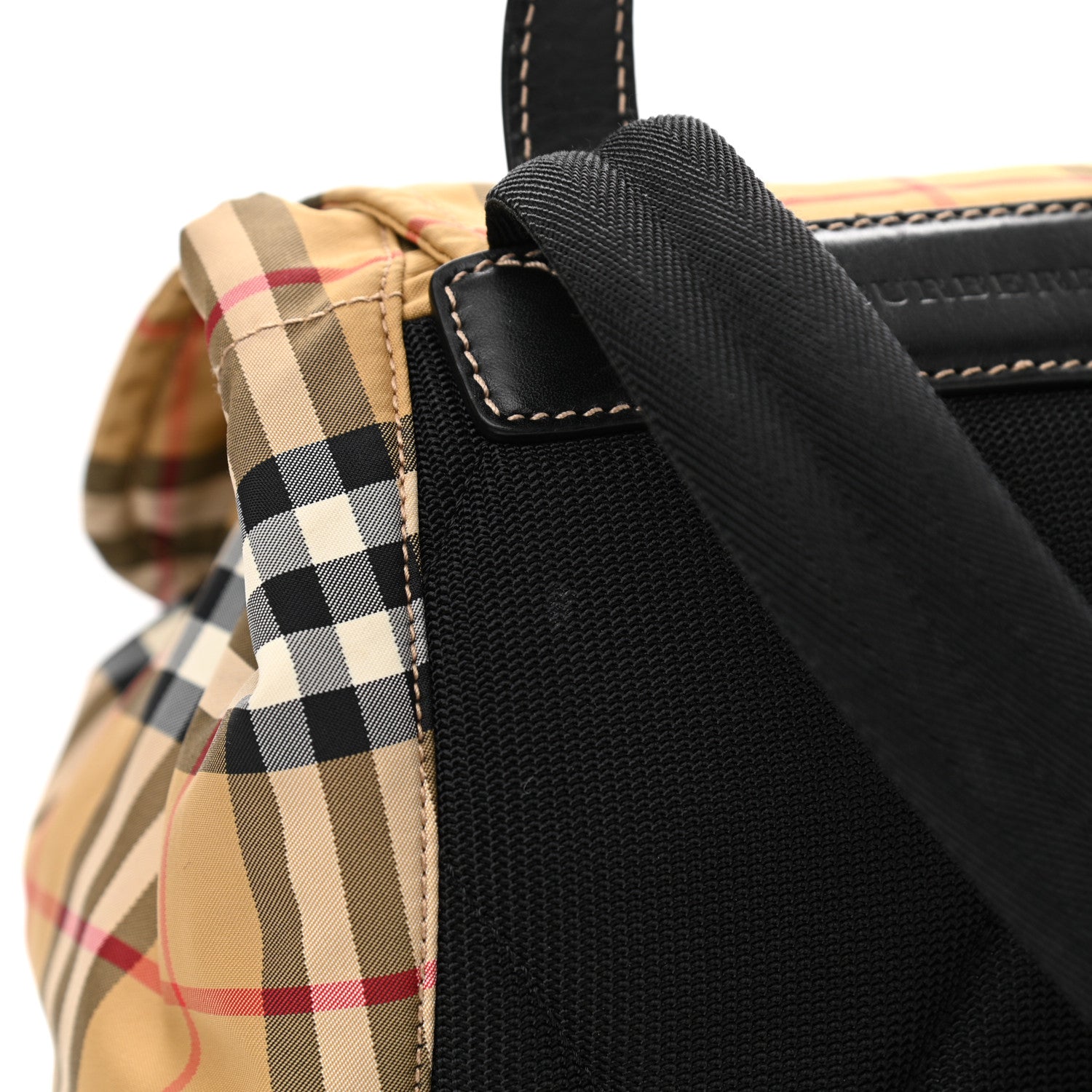 Burberry Nylon Vintage Check Medium Rucksack Backpack Antique Yellow 15 of 15