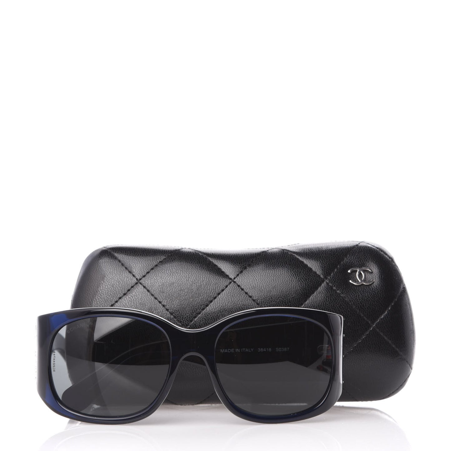 Acetate Swarovski Crystal CC Sunglasses Blue