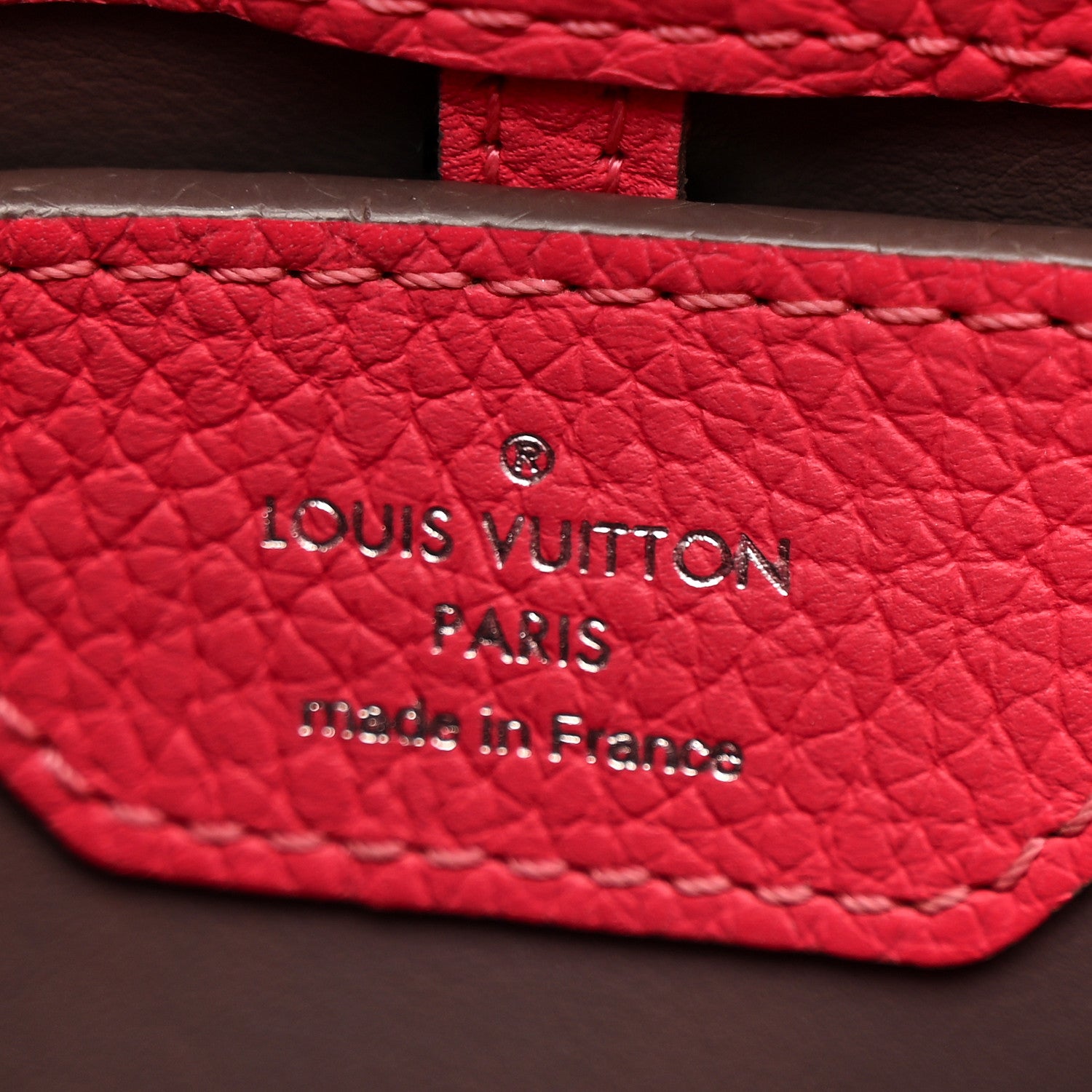 Louis Vuitton Taurillon Capucines BB Fuchsia Gris Blue 7 of 10