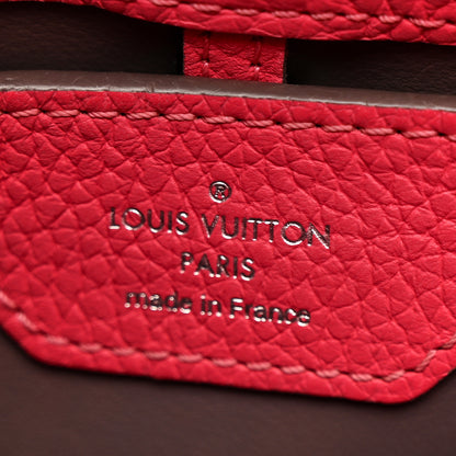 Louis Vuitton Taurillon Capucines BB Fuchsia Gris Blue 7 of 10