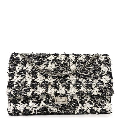Chanel Tweed Camellia Quilted 2.55 Reissue 226 Flap Ecru 1 of 10