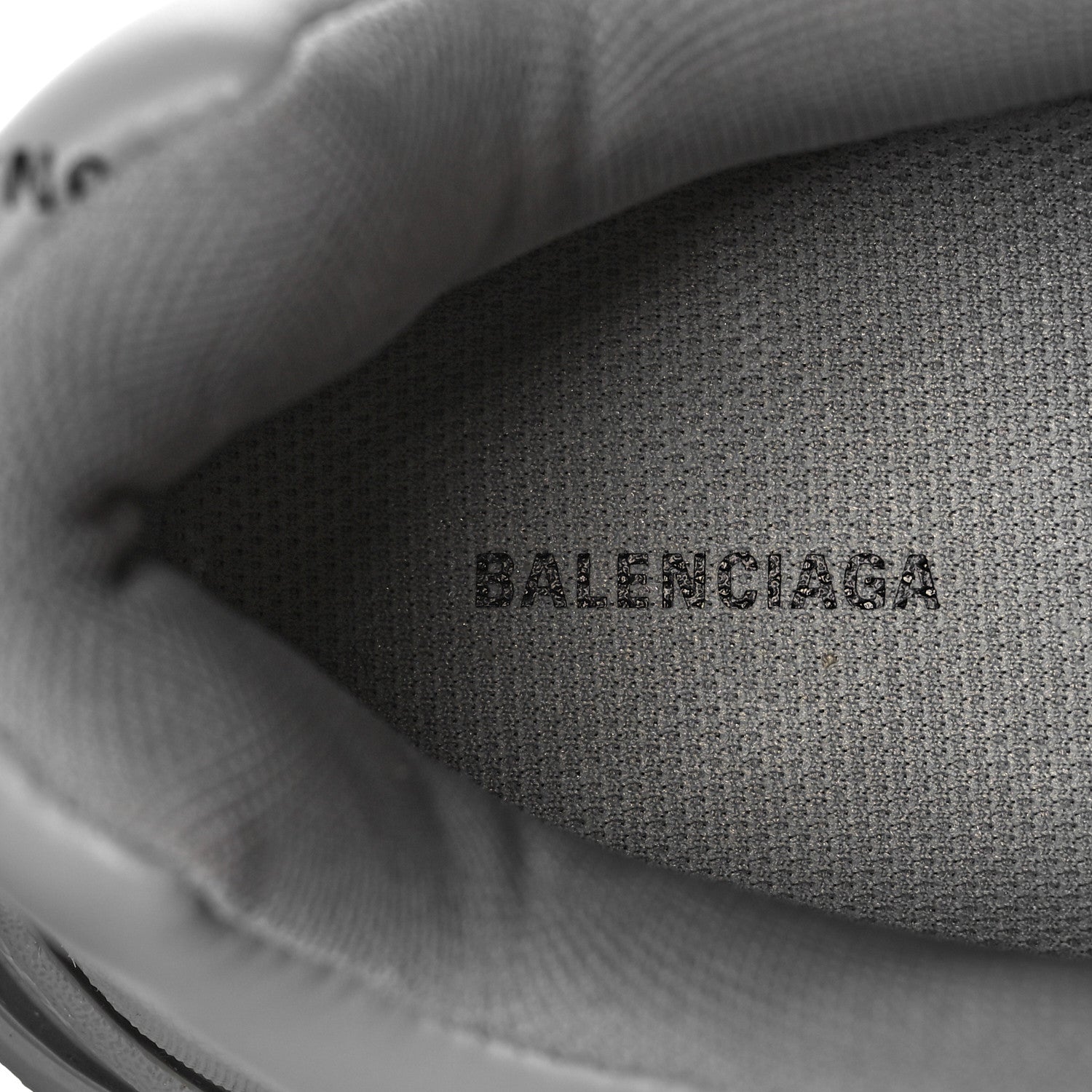Balenciaga Technical Fabric Allover Logo Mens Triple S Sneakers 44 Grey Black 6 of 6