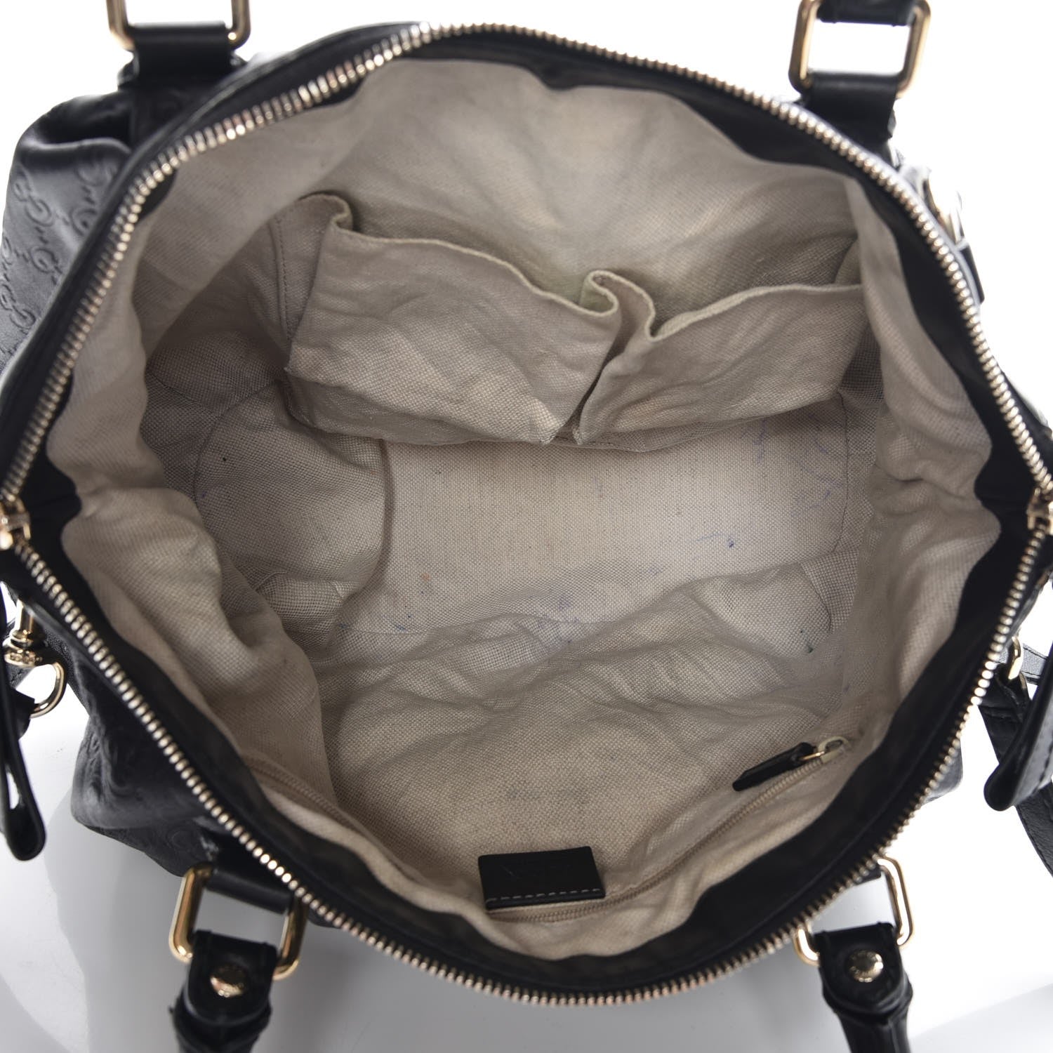 Gucci Guccissima Medium Sukey Top Handle Bag Black 6 of 8