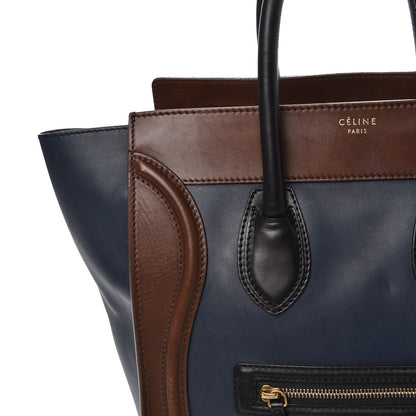 Celine Smooth Calfskin Mini Tri-Color Luggage Navy 12 of 21