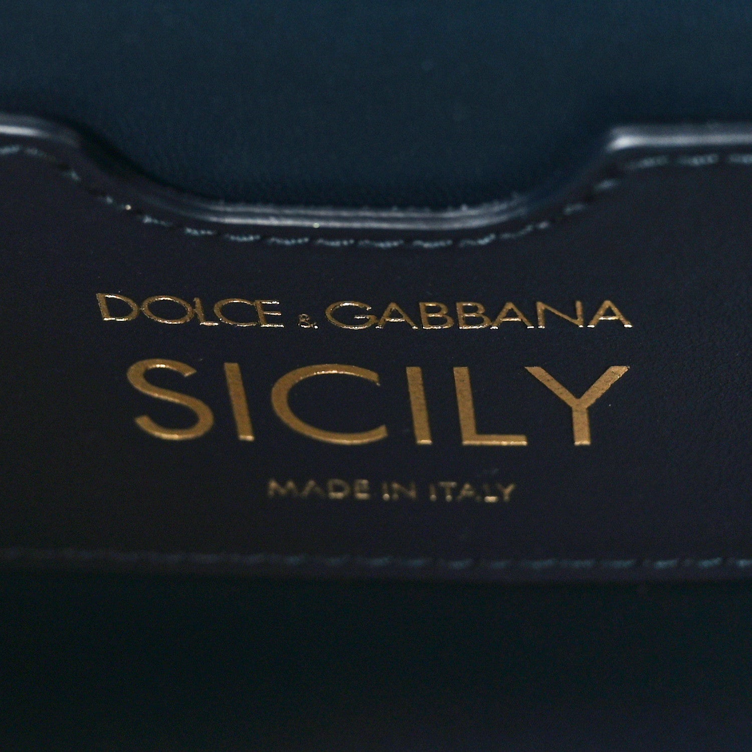 Dolce & Gabbana Calfskin Denim Patchwork Mini Miss Sicily Satchel Blue 6 of 8
